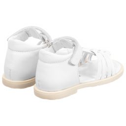 Falcotto by Naturino-Girls White Leather Sandals | Childrensalon Outlet