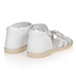Falcotto by Naturino-Белые кожаные сандалии для девочек | Childrensalon Outlet