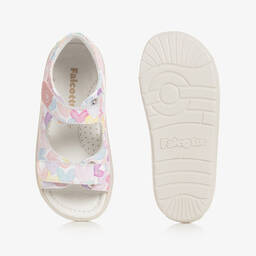 Falcotto by Naturino-Girls White & Pink Heart Sandals | Childrensalon Outlet