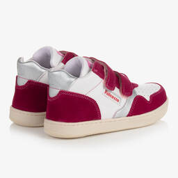 فالكوتو باي ناتورينو-ترينرز أطفال بناتي جلد لون أبيض وزهري | Childrensalon Outlet