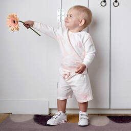 Falcotto by Naturino-Girls White & Pink Tie-Dye Sweatshirt | Childrensalon Outlet