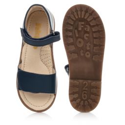 فالكوتو باي ناتورينو-صندل جلد لون كحلي للأولاد | Childrensalon Outlet