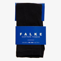 Falke-Black Fine Cotton Footless Tights | Childrensalon Outlet