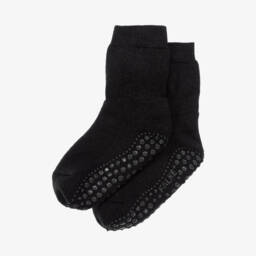 Falke-Boys Cozy Grey Woolen Slipper Socks | Childrensalon Outlet