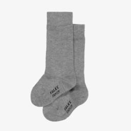 Falke-Серые мягкие вязаные носки до колен для мальчиков | Childrensalon Outlet