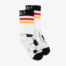 Falke-Boys White Athletic Knit Socks | Childrensalon Outlet