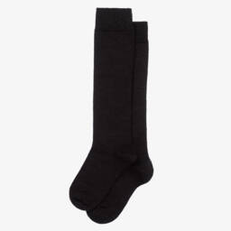 Falke-Girls Dark Charcoal Wool Knee Socks | Childrensalon Outlet