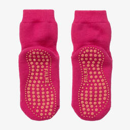 Falke-Girls Pink Cotton Wool Slipper Socks | Childrensalon Outlet