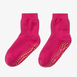 Falke-Girls Pink Cotton Wool Slipper Socks | Childrensalon Outlet