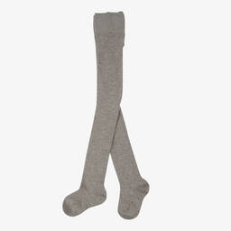 Falke-Grey Cotton Baby Tights | Childrensalon Outlet