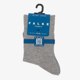 Falke-Grey Marl Cotton Ankle Socks | Childrensalon Outlet