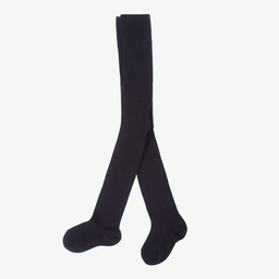 Falke-Navy Blue Cotton Baby Tights | Childrensalon Outlet