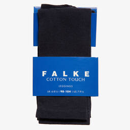 Falke-Navy Blue Fine Cotton Footless Tights | Childrensalon Outlet