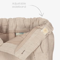Fendi-Baby Boys Beige Linen Shorts | Childrensalon Outlet
