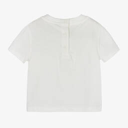 Fendi-Baby Boys Ivory Cotton T-Shirt | Childrensalon Outlet