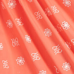 Fendi-Baby Coral Pink Cotton Dress | Childrensalon Outlet