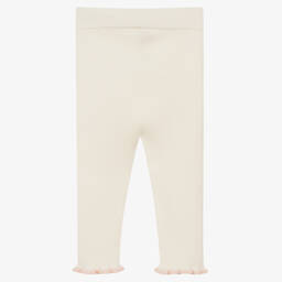 Fendi-ليقنز  مزيج فيسكوز محبوك لون عاجي للمولودات | Childrensalon Outlet