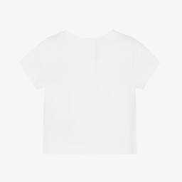 Fendi-Baby Girls Ivory T-Shirt | Childrensalon Outlet