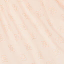 Fendi-Baby Girls Pink Cotton Karligraphy Dress | Childrensalon Outlet