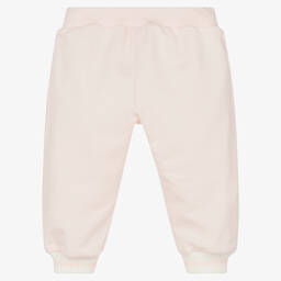 Fendi-Baby Girls Pink FF Logo Cotton Joggers  | Childrensalon Outlet