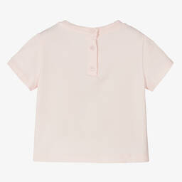 Fendi-Baby Girls Pink FF Teddy T-Shirt | Childrensalon Outlet