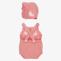 Fendi-Baby Girls Pink Knitted Shortie Set | Childrensalon Outlet