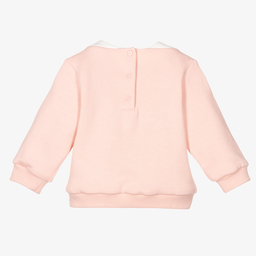Fendi-Baby Girls Pink Sweatshirt | Childrensalon Outlet