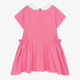 Fendi-Baby Girls Pink Viscose Dress  | Childrensalon Outlet