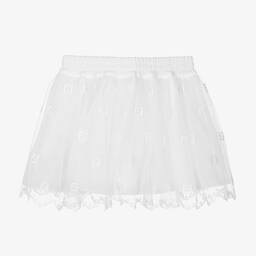 فندي-تنورة تول لون أبيض للمولودات | Childrensalon Outlet