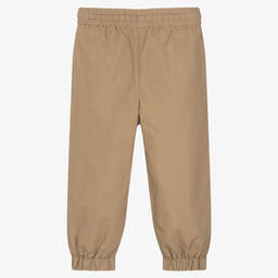Fendi-Beige Cotton FF Logo Joggers | Childrensalon Outlet