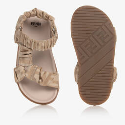 فندي-صندل قماش لون بيج | Childrensalon Outlet