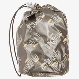 فندي Mania-جاكيت لوغو واقي من المطر لون بيج | Childrensalon Outlet