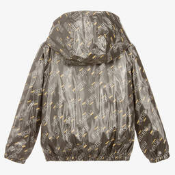 فندي Mania-جاكيت لوغو واقي من المطر لون بيج | Childrensalon Outlet