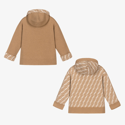 Fendi-Beige Reversible Wool Sweater | Childrensalon Outlet