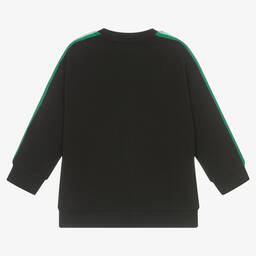 فندي-Black Cotton Logo Sweatshirt | Childrensalon Outlet