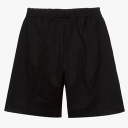 Fendi-Black Logo Tape Shorts | Childrensalon Outlet