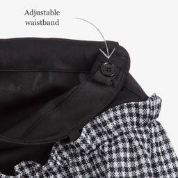 Fendi-Black & White Check Culottes | Childrensalon Outlet