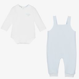 Fendi-Боди с голубым комбинезоном из хлопка | Childrensalon Outlet