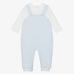 Fendi-Боди с голубым комбинезоном из хлопка | Childrensalon Outlet