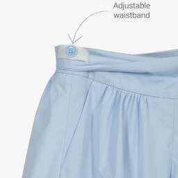 Fendi-Голубые хлопковые кюлоты с принтом FF | Childrensalon Outlet