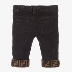 فندي-جينز قطن دنيم لون أزرق داكن للأطفال | Childrensalon Outlet