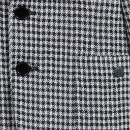 Fendi-Blue & White Check Blazer | Childrensalon Outlet