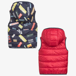 Fendi-Boys Blue Reversible Gilet | Childrensalon Outlet