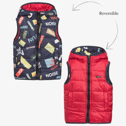 Fendi-Boys Blue Reversible Gilet | Childrensalon Outlet