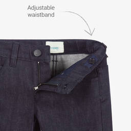 Fendi-Boys Dark Blue Denim Jeans | Childrensalon Outlet