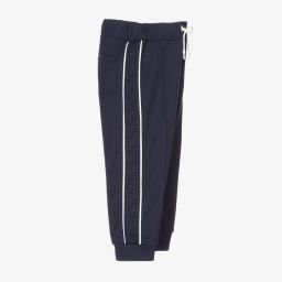 Fendi-Boys Navy Blue Logo Joggers | Childrensalon Outlet