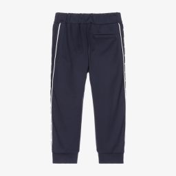 Fendi-Boys Navy Blue Logo Joggers | Childrensalon Outlet