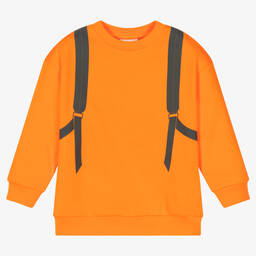 Fendi-Boys Orange Cotton Sweatshirt | Childrensalon Outlet