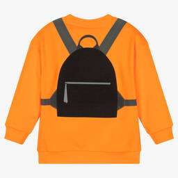 Fendi-Boys Orange Cotton Sweatshirt | Childrensalon Outlet