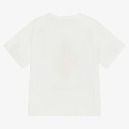 Fendi-Белая хлопковая футболка для мальчиков | Childrensalon Outlet